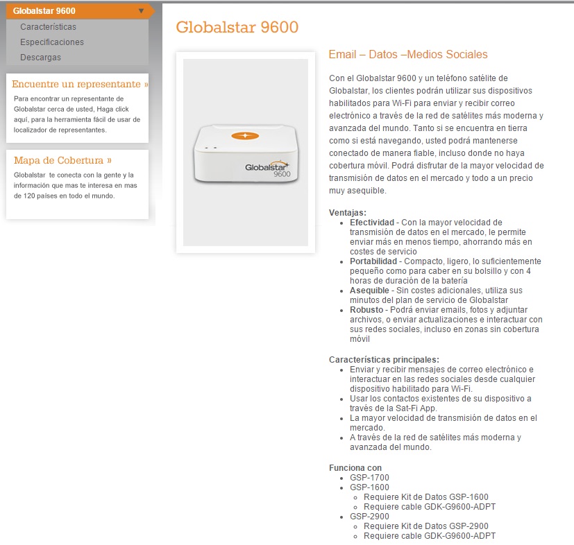 GlobalStar 9600 modem en Mexico